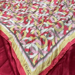 Coach 100% silk scarf